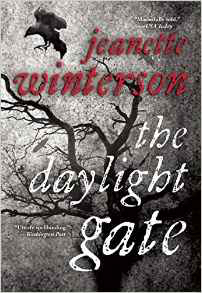 Book cover depicting a gray landscape, black tree and birds. The author's name is red, the title white, both all lowercase text.